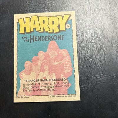 Jb14 Harry And The Hendersons 1987 Topps #5 Margaret Langrick