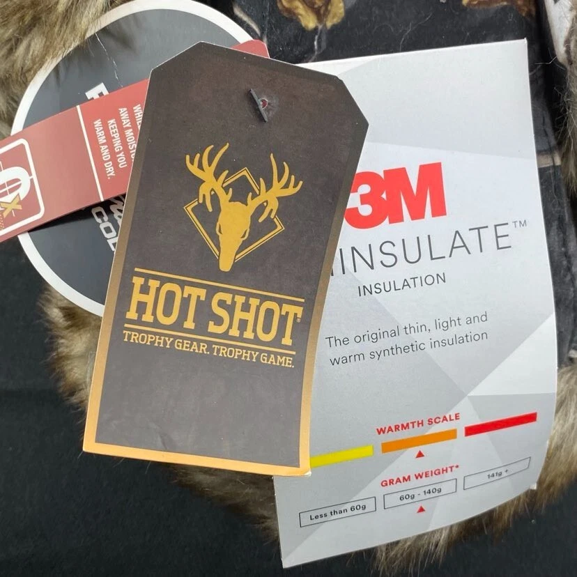 Hot Shot Camo Hat Fur Lined Ear Flaps Thinsulate RealTree Winter Trapper XL NEW - Image 3 of 4