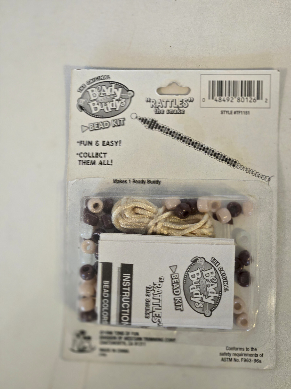 1998 Beady Buddy's "RATTLES" The Snake Bead Kit  Style TF1151 New! Lot of 4