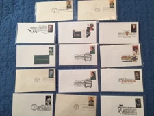 14 FDC Famous people somer digital cancels.  LOOK.  - uncacheted