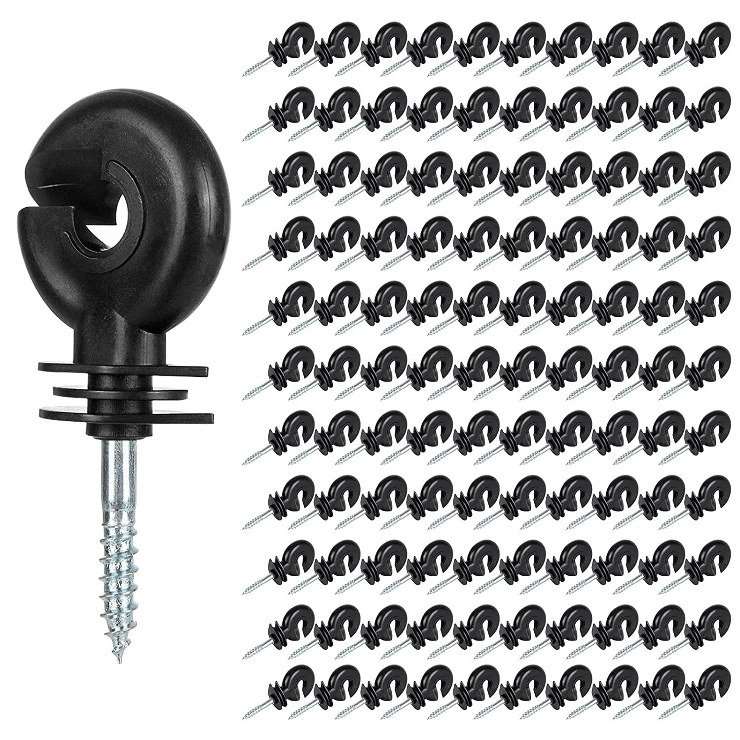 Aislador De La Cerca Eléctrica 100 piezas Aislador Aislado Aislante De Anillo