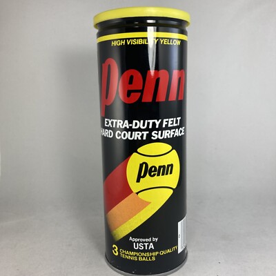 Vintage Sealed Can PENN X-76 YHD Extra Duty High Visibility Yellow Tennis Balls