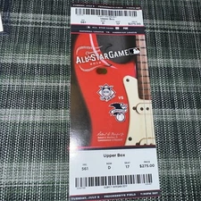 2019 MLB All Star Game Full Unused Ticket Stub Cleveland - Not Mint Condition!