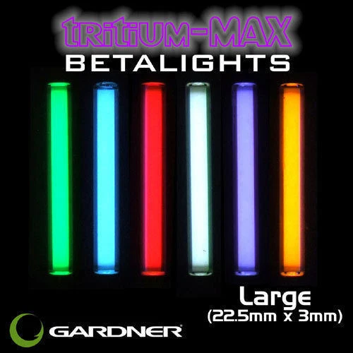 Gardner Tackle Tritium Max Betalights Large - Carp Pike Coarse Fishing Isotopes