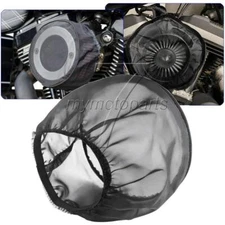 Round Air Filter Waterproof Rain Sock Cover Air Cleaner Dustproof Kit For Harley