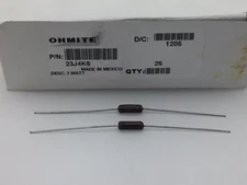 (10 pcs) 23J4K5 Ohmite, 3 Watt 4.5K Ohm 5%, Wirewound (Vitreous Enamel) Resistor