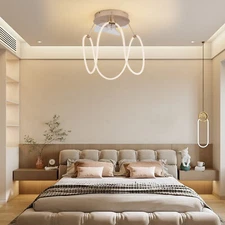 14in LED Ceiling Fan Flush Mount Enclosed Ceiling Fan w/ Light & Remote Control