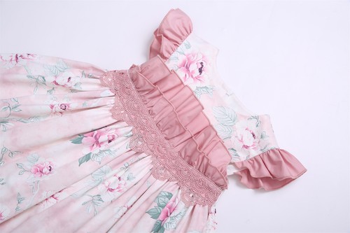 Spanish Baby Girl Holiday Dress Princess Dress for Spring Summer with Hairband - Picture 7 of 15
