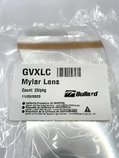 BULLARD OUTER LENS PULL OFF 25/PKG GVXLC Mylar Sandblasting Lens Covers