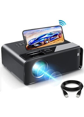 WLAN-Projektor, Mini-Projektorunterstützung 1080P, 7500 Lux tragbarer Filmprojektor