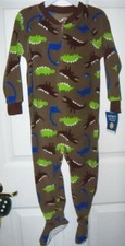 Carter's Dinosaur Stegosaurus One Piece Footed Pajama Boys Size 2T NWT