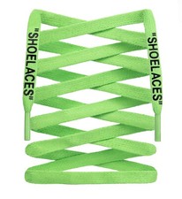 Custom Printed "SHOELACES" Waxed Cotton Flat Shoelaces for Sneakers