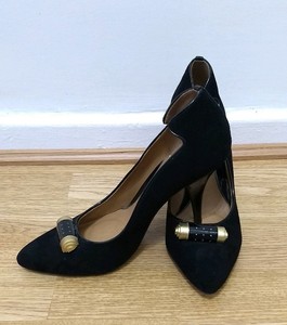 clarks black high heels