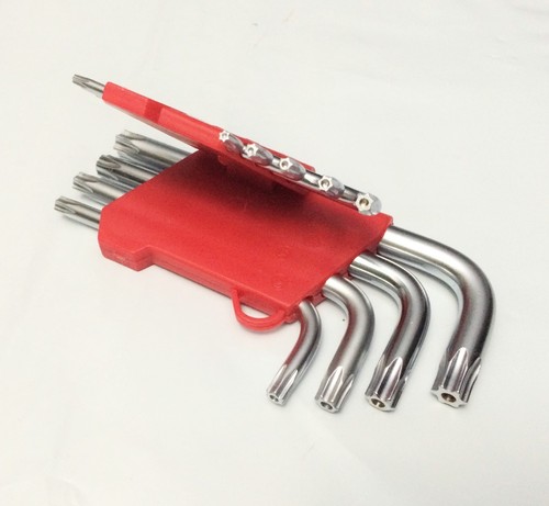 Juego de 9 piezas en forma de L T10-T50 llave estrella desplazada seguridad anti manipulaciones llave de broca Torx - Imagen 1 de 3