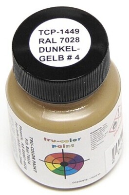 Tru-Color RAL-7028 Dunkelgelb #4 1oz - Hobby and Model Enamel Paint - #1449