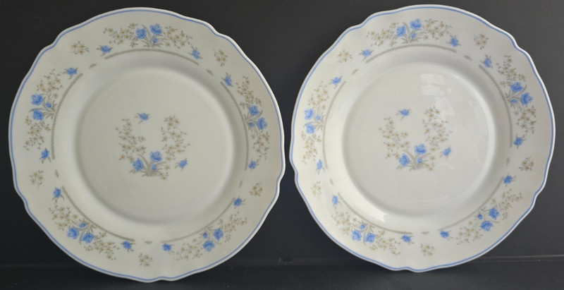 VINTAGE ARCOPAL FRANCE ROMANTIQUE 9 1/4" SALAD DESSERT PLATE SET 2..