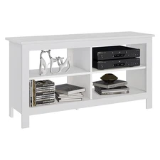 Panana TV Stand, Entertainment Center 4 Cubby Television Stands Cabinet Media...