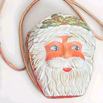 Timmy Woods Santa Claus Christmas Handmade Novelty Shoulder Bag Latch, Strap