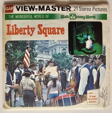 Walt Disney World Liberty Square View Master Packet H24 3 Reel Set Book Vintage