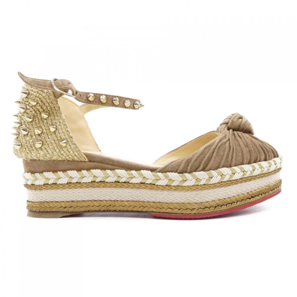 Christian Louboutin Madcarina Spike Wedge Sandal Brown 36 | eBay