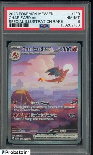 2023 Pokemon Mew EN #199 Charizard ex Special Illustration Rare PSA 8