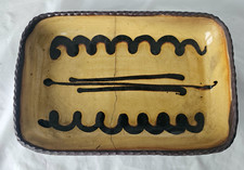 Stunning Winchcombe slipware large dish circa 1930-50, ochre  glaze CARDEW FINCH