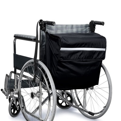 Large Capacity Wheelchair Bag Hang On Back of Walker Rollator Wheelchair