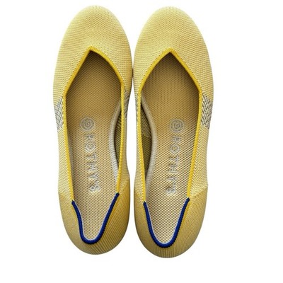 Rothy's The Flat Womens 8 Butter Yellow Ballet Flat Round Toe Washable Shoe