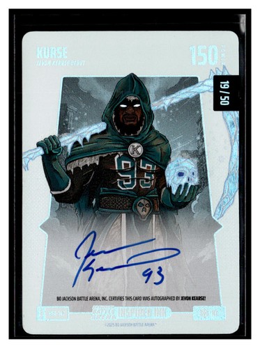 Bo Jackson battle Arena Griffey #BFA-147 Kurse Jevon Kearse Ice Auto /50