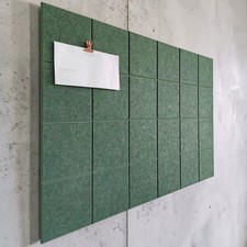 Felt Notice Boards 12 Pack Wall Tiles Cork Board Alternative 30x30cm Green Home