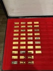 FRANKLIN MINT "THE WORLD'S GREAT PERFORMANCE CARS" 38 24kt EP On SILVER Ingots