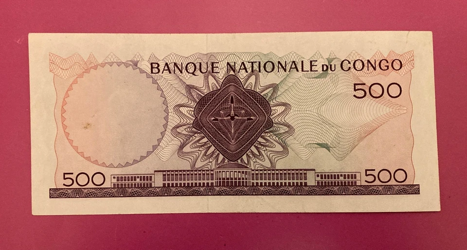 1964 Congo Democratic Republic 500 Francs Banknote Crisp XF. Pick-7a. - Image 2 of 2