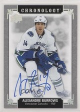 2019-20 Upper Deck Chronology Franchise History Alexandre Burrows Auto 0g4