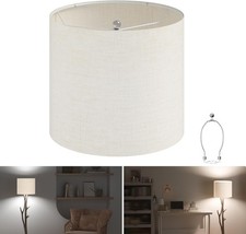 GENERIC 11.8" TOP X 11.8" BOTTOM X 10.2" HIGH DRUM LAMPSHADES 1 PACK - LINEN