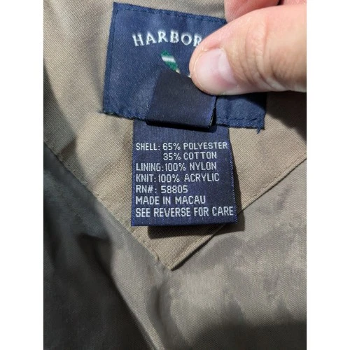 Vintage Oversized Harrington Bomber Jacket Tan Khaki Harbor Bay 5X Big and Tall image 10