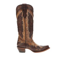 Corral Boots Eagle Overlay Embroidered Pull On Snip Toe Cowboy Womens Brown Cas