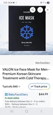 Ice Mask-Korean Skincare by Valon - 4 Pack Cool. Calm Hydrate New Sealed