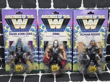 Mattel WWE MOTU Masters Of The Universe Faker John Cena  Sting & Roman Reigns