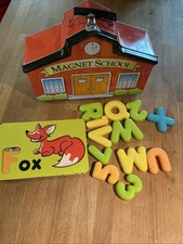 PARENTS MAGAZINE MAGNETIC LETTERS AND NUMBERS WITH SCHOOL MAGNETIC STORAGE CASE