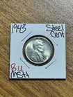 1943 P Steel Cent WWII Wartime Penny BU Brilliant Uncirculated MS+ Coin (14460)