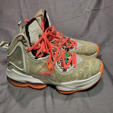 Nike Boys LeBron 19 Fast Food Gray Basketball Shoes Sneakers Size 7Y