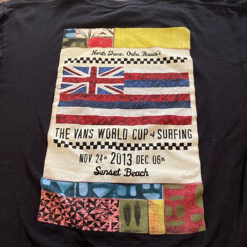 VANS World Cup of Surfing 2013 Sunset Beach North Shore Size 2XL Black T-Shirt