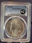 1884 O Morgan Silver Dollar PCGS MS62 Frosty White PQ Just Graded 04/2026 #42