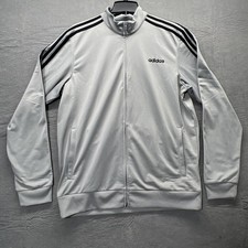 Adidas Essential 3S Track Jacket Men s Full Zip Gray Size Large