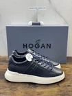 Hogan H580 Sneaker Blue Leather Memory Foam Luxury Hoganshoes Men 43