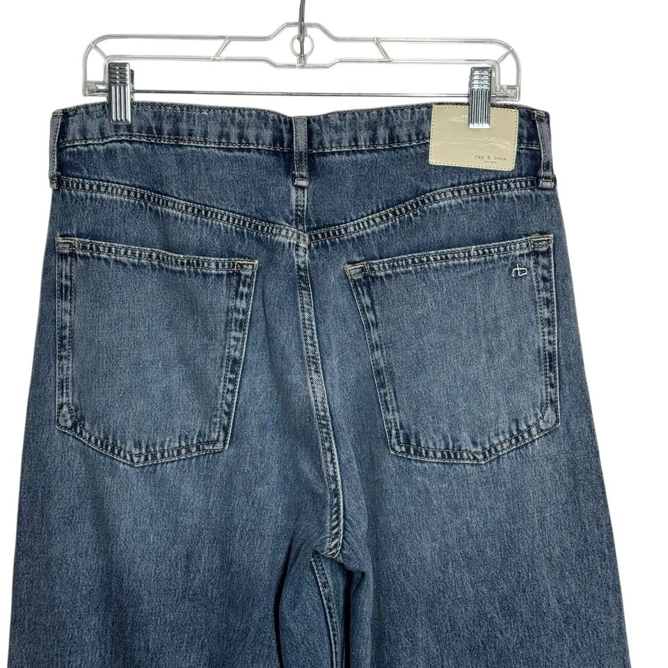 Rag & Bone Jeans Womens Size 30 Sofie High Rise Ultra Wide Crop Color Pebble - Image 4 of 4