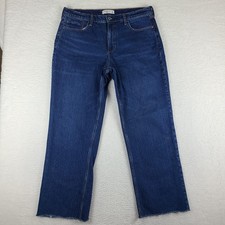 Abercrombie Fitch Jeans Womens 32/14 Blue Curve Love The Baggy Low Rise Fray