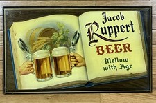Vintage JACOB RUPPERT Beer “Mellow With Age” Bar Sign Knickerbocker New York, NY