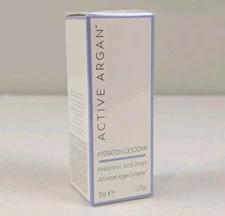Active Argan Hydration Lockdown Hyaluronic Acid Drops Anti Aging 1 Oz New Sealed
