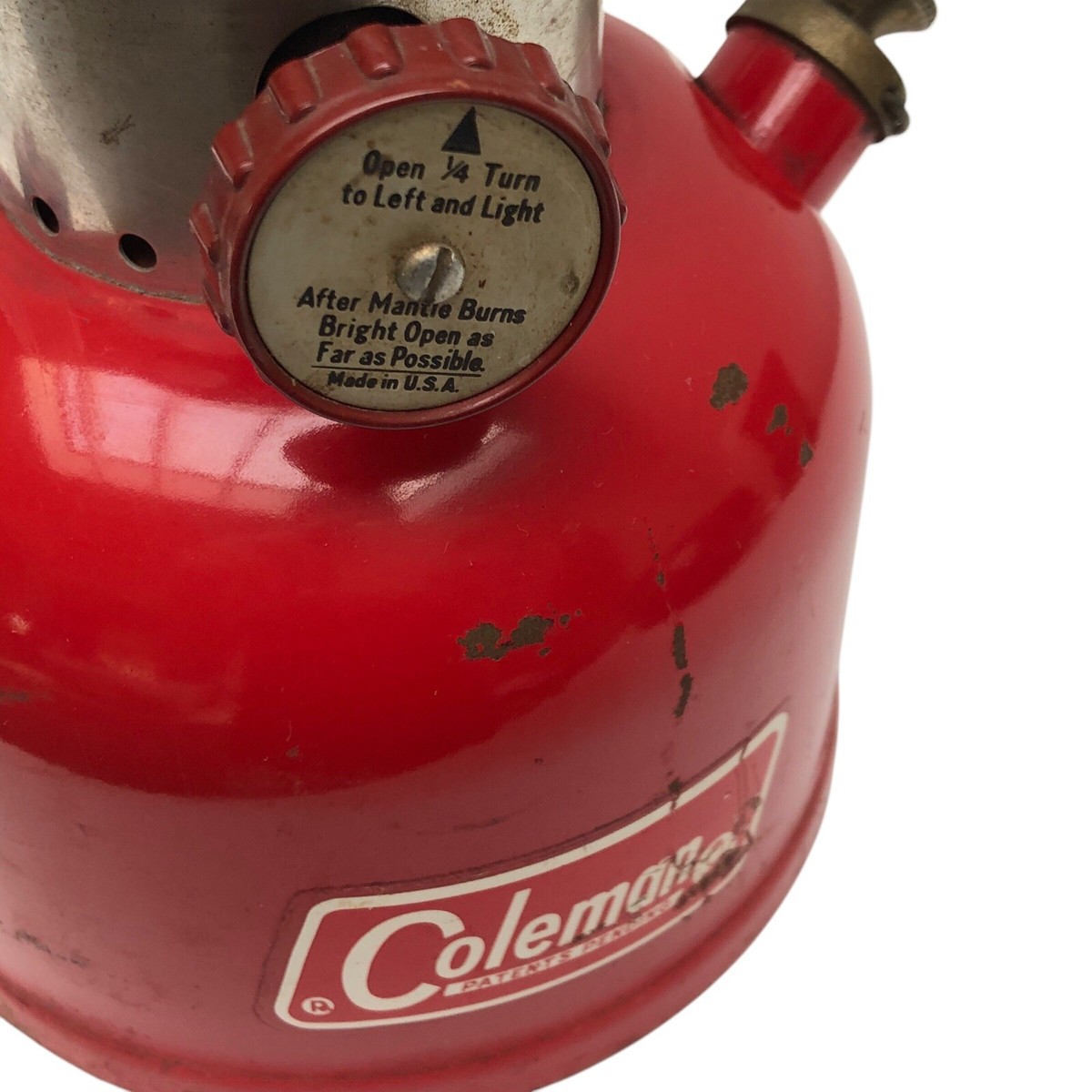 VINTAGE COLEMAN LANTERN 200A - 1970 Single Mantle Camping Red